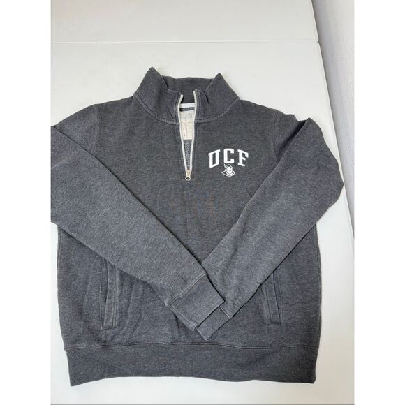 Vintage Redshirt University Of Cenral Florida 1/3Zip Cotton Blend Sweatshirt SzL - Picture 4 of 8